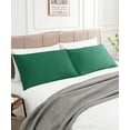 thumbnail image 4 of Warmstar 100% Cotton Pillow Cases Queen Size Set of 2, 600 Thread Count Pillowcases 20x30 Inches, Soft Long Staple Cotton Pillowcases Breathable with Envelope Closure,Green, 4 of 5
