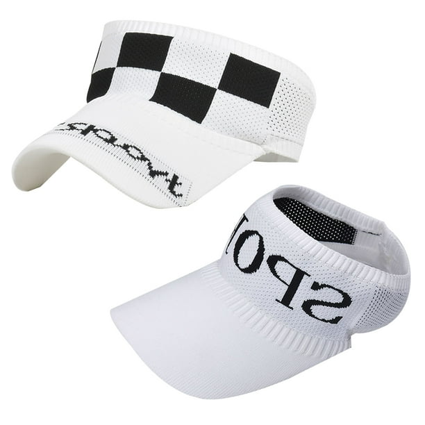 2 piezas de gorra deportiva para el sol para hombres y mujeres, gorra de béisbol con parte superior hueca, gorra de golf ajustable, gorra de tenis deportiva, gorra de playa