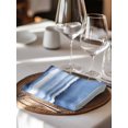 thumbnail image 6 of Blue Stripes Cloth Napkins Set of 6 Reusable Dinner Napkins, Watercolor Retro Ombre Abstract Tie Dye Art Cocktail Napkin Washable Table Napkins for Wedding/Holiday Party/Baby Shower 20"x20", 6 of 7