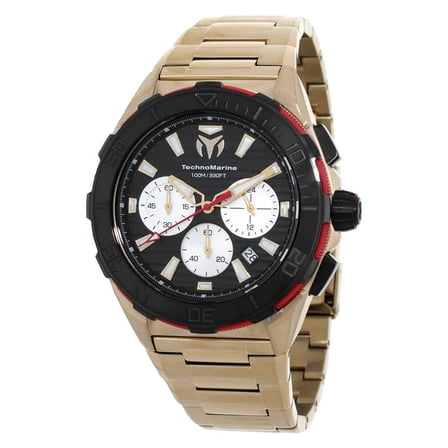 TechnoMarine Seven Seas Chronograph GMT Quartz Black Dial Men's Watch TM-725033