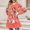 #305-Orange, variant on Craaazy Dresses For Women Loose Casual Round Neck Pleated Long Sleeve T-shirt Dress Hem Top With Fashion Printed Gifts For Women