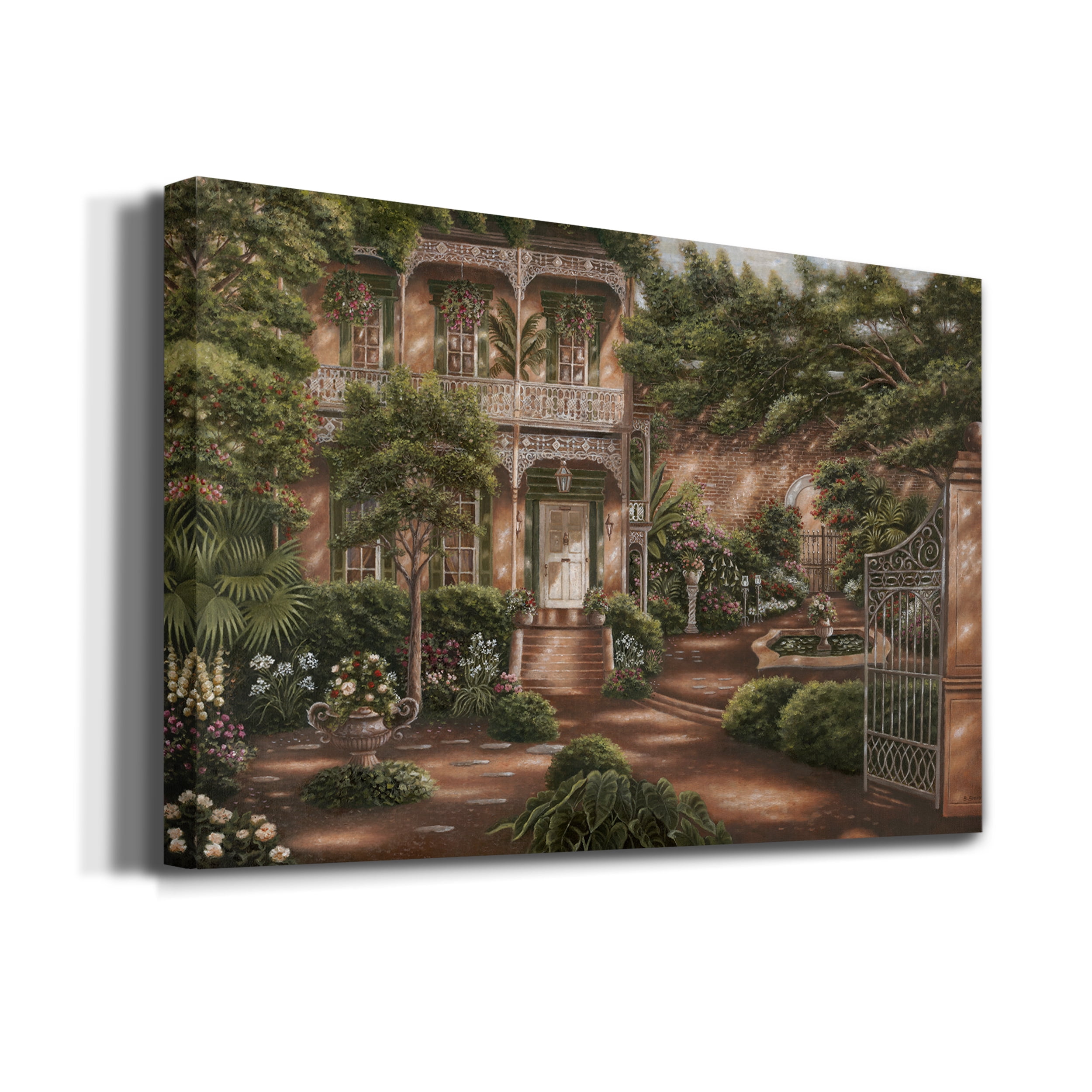Jane's Courtyard II Premium Gallery Wrapped Canvas - Ready to Hang - Set of 2 - 12 x 18 Each
