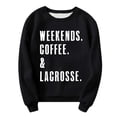 thumbnail image 4 of Bmisegm Women Fashion Letter Print Crewneck Long Sleeve Casual Pullover Sweatshirt Top Womens Sweatshirts Stylish and Comfortable Black XXL, 4 of 4