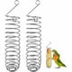 thumbnail image 1 of Cesta de comida para pájaros y loros, dispensador de frutas colgante de acero inoxidable, soporte para verduras, jaula para pájaros, accesorios de alimentación para periquitos, cono (2, 1 of 5