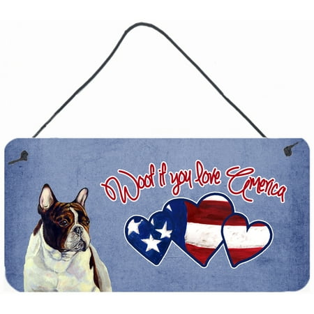 Woof if you love America French Bulldog Wall or Door Hanging Prints LH9522DS612