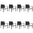 thumbnail image 5 of vidaXL 9 Piece Garden Dining Set Poly Rattan Black, 5 of 5