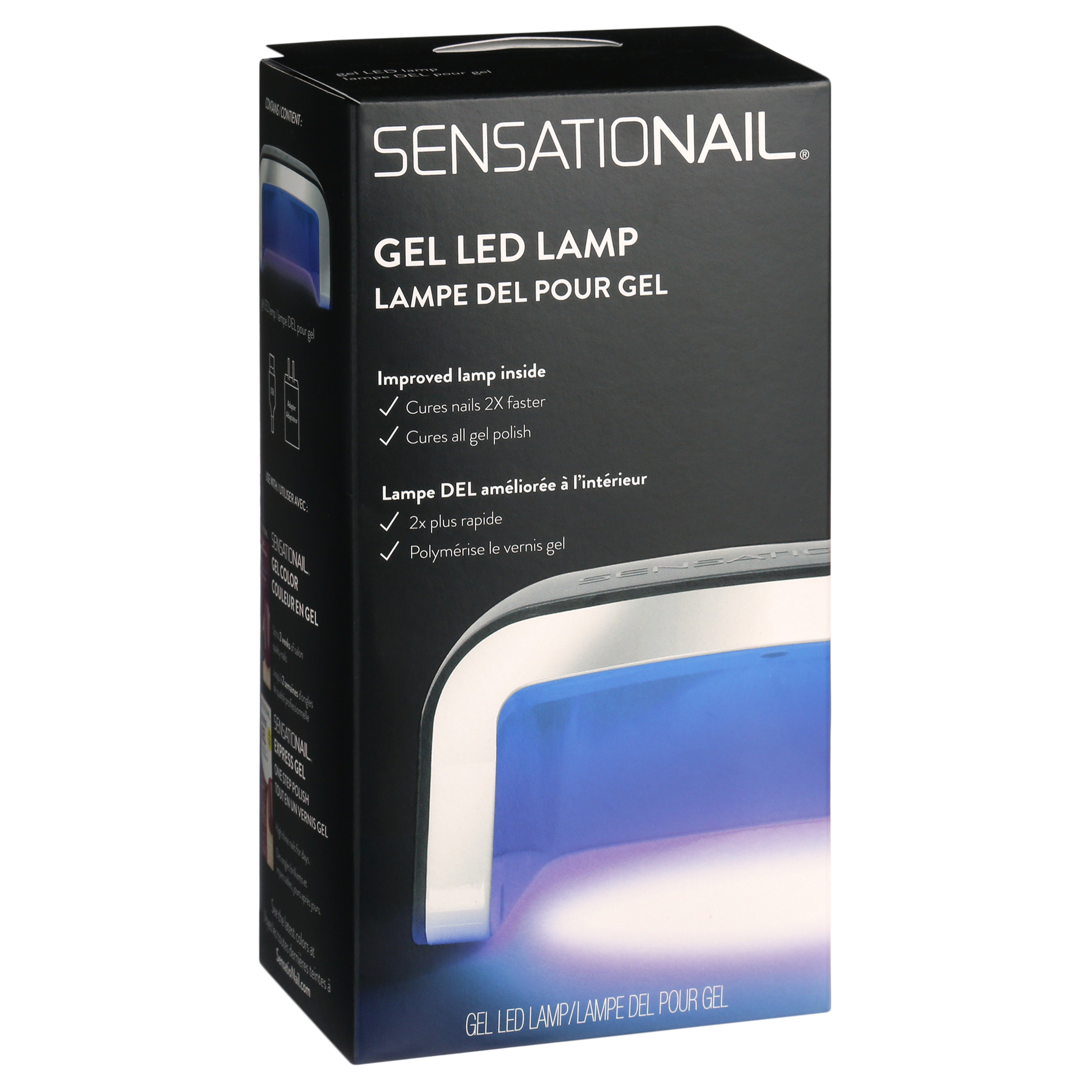 SensatioNail LED Gel Nail Polish Lamp (Black), 15 & 30 Second Timers - image 3 of 9