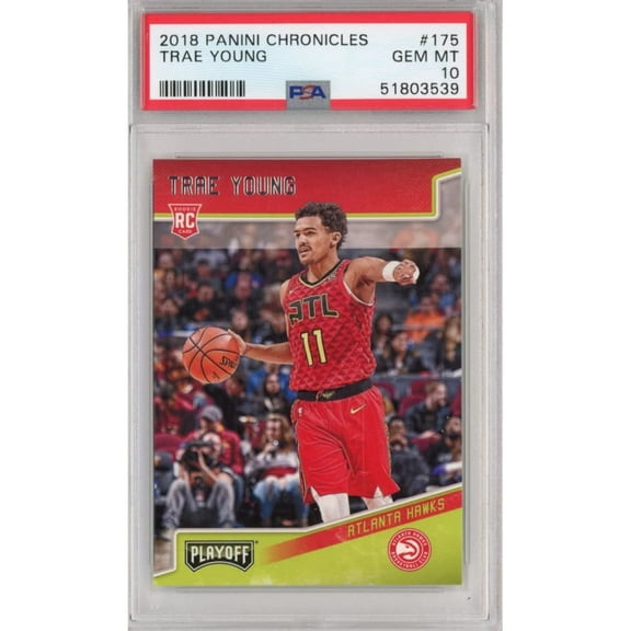 Graded 2018-19 Panini Chronicles Trae Young #175 Rookie RC Basketball Card PSA 10 Gem Mint