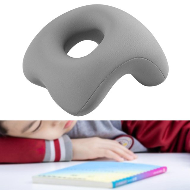 Almohada para la siesta en el escritorio, almohada de espuma viscoelástica, almohada para reposacabezas de oficina, para el hogar, la escuela y la gris