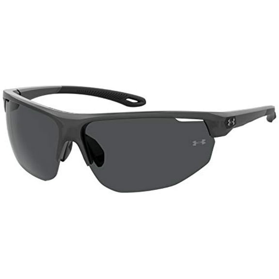 Under Armour Men's Clutch Wrap Style Sunglasses – Grey Frame/Grey Lens