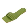 thumbnail image 1 of Peep Toe Plat Pantoufle Femmes PU Sandales Décontractées Été Plage Approvisionnement Tous à la Mode Match, 1 of 7