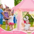 thumbnail image 5 of Princess Tent for Girls, Pink Tent with Star LED Lights, NOGIS Princess Castle Pretend Play, Princess Castle Playhouse Tent for Girls, 55 x 53 inch Toy Tent ,Pink, 5 of 8