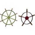 thumbnail image 1 of Nautical Metal And Wood Captain's Wheel Wall Decor Set Of 2, 1 of 4