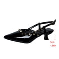 thumbnail image 4 of Pointed-Toe High Heels For Women with Ankle Strap and Metal Rivets, Plus Size Spring and Summer Dress Shoes in Black, 4 of 9