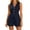 Navy, variant on Qingpeng Womens Two Piece Sets Sleeveless V Neck Button Down Tank Tops and Shorts Business Casual Office Work Fashion Outfits