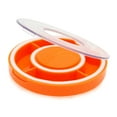 thumbnail image 2 of Caja de pastillas redonda Organizador Caja de almacenamiento de vitaminas de 7 ranuras Contenedor Clasificador Pendientes Práctico soporte de tabletas Herramienta de suplemento Naranja Noticed HA009206-02B, 2 of 6
