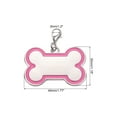 thumbnail image 2 of Uxcell 2 Set Pet ID Tags Bone Shape, 45x30mm Metal Personalize Engraved Both Sides Blank Tags Stamping Pet Supplies (Hot Pink), 2 of 6