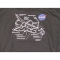 thumbnail image 4 of NASA Space Shuttle White Line Schematics Youth Boys Black Hooded Sweatshirt-L, 4 of 4