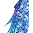 thumbnail image 6 of iEFiEL Womens Halloween Mermaid Costume Shiny Fish Scales Leggings Stretchy Gym Running Tight Pants Blue M, 6 of 7