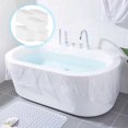 thumbnail image 2 of 50 piezas de cubierta de bañera, forro desechable para cubierta de bañera, bolsa de plástico grande para cubierta de bañera de 85 x 45 pulgadas, revestimiento de bañera para viajes en casa, hotel, sal, 2 of 8