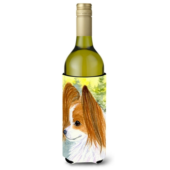 Caroline's Treasures SS1025LITERK Papillon Wine Bottle Hugger, Wine Bottle, multicolor