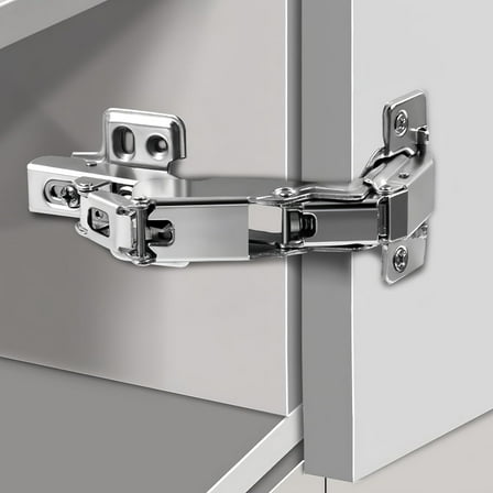 170 Degree Cabinet Hinges - 2 Pack Full Overlay Hydraulic Soft-Close Concealed Hinges for Frameless Cabinets, Lazy Susans, Corner & Folding Doors
