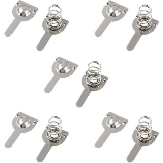 HUGFEGWE 20Pairs AAA Battery Spring Plate AAA Battery Positive Negative Conversion Spring Contact Nickeling Plate 9.5mmx9mm CA919-115462