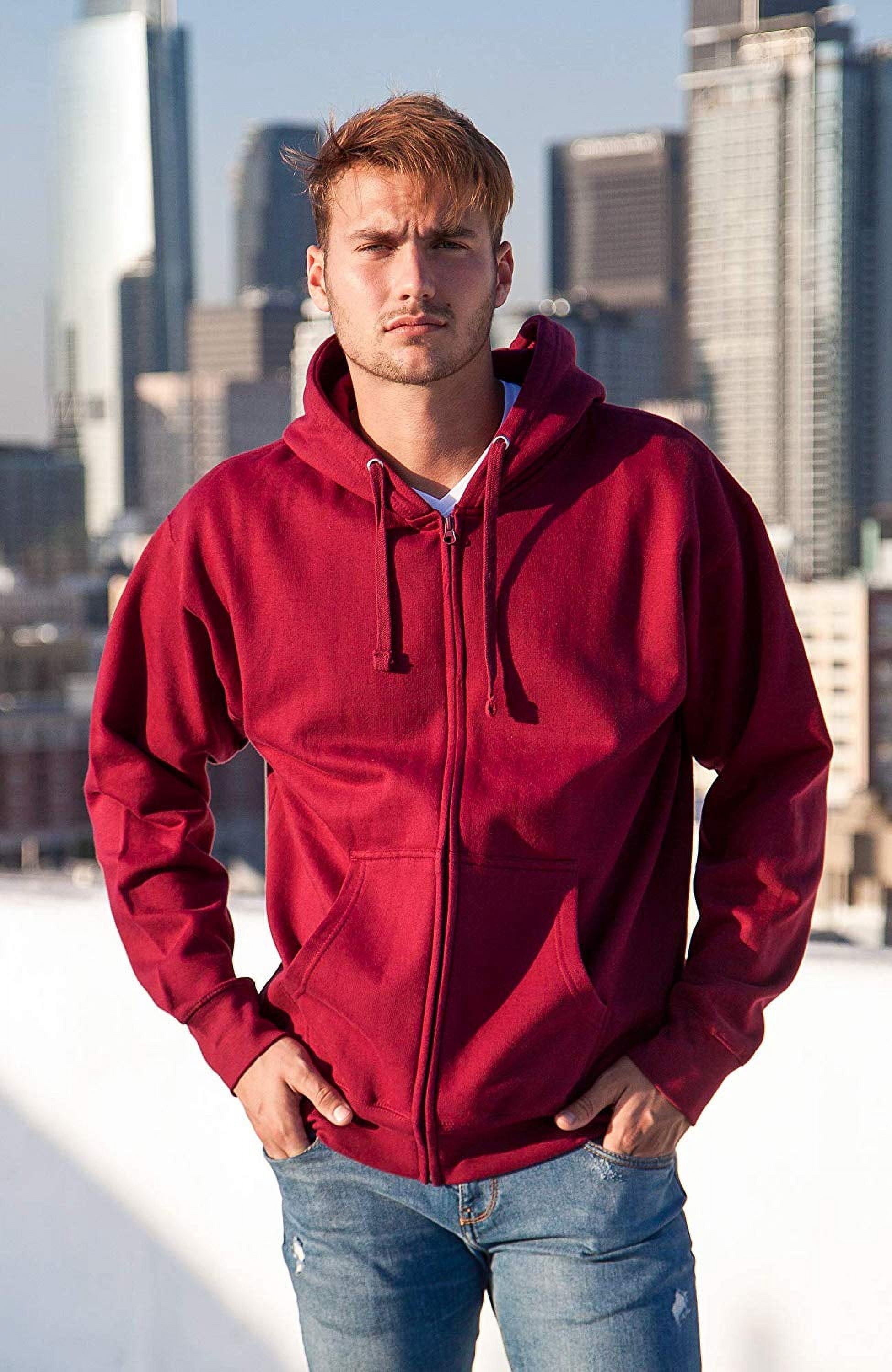 Men's Heavyweight Full Zip up Hoodie | Fleece Jacket | Warm Zipper Casual Sweatshirt with Hood