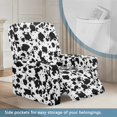thumbnail image 2 of SCRAWLGOD Cow Print Splash Black White Recliner Covers Recliner Stretch Sofa Slipcover Reclining Couch Chair with Pocket 4-Piece Lazyboy Recliner Cover Furniture Protector for Living Room, 2 of 7