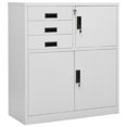 thumbnail image 1 of vidaXL Office Cabinet Light Grey 90x40x102 cm Steel, 1 of 5