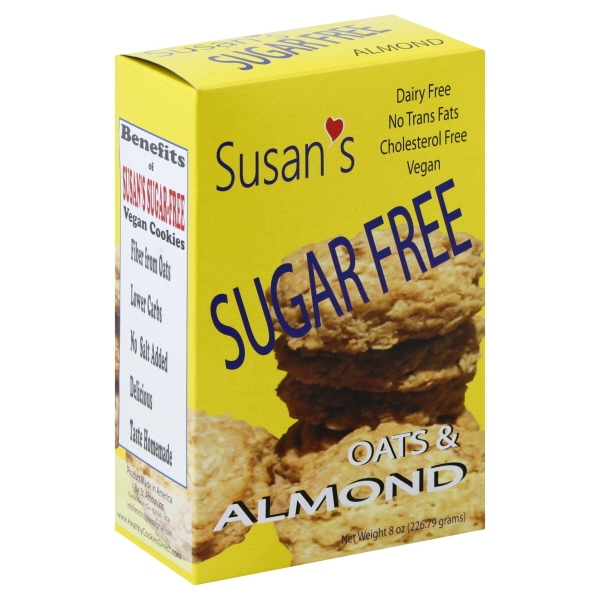 Susan's Sugar Free Vanilla Cookies Oats & Almonds