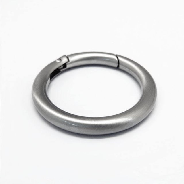 10 Uds. Anillos en O de resorte, mosquetón redondo Clip a presión gatillo resorte llaveros hebilla, anillo en O para bolsos, ('(2cm), plata)