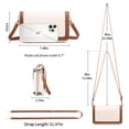 thumbnail image 4 of FALAN MULE Small Crossbody Bags for Women Cell Phone Purse Vegan Leather Shoulder Handbag Wallet with Card Slots, 4 of 6
