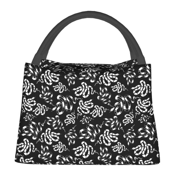 Fotbe Snake Bolsa Térmica Portátil con Estampado, Bolsa de Entrega de Alimentos Aislada, Bolsa Reutilizable de Gran Capacidad para Comidas y Supermercado