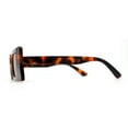 thumbnail image 4 of Womens Mod Minimal Rectangle Plastic Sunglasses Tortoise Brown, 4 of 4