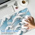 thumbnail image 4 of "31.5 X 11.8 Inch XL Mouse Pad - Japanese Blue & White Wave, Non-Slip Rubber Base", 4 of 7