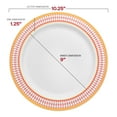 thumbnail image 4 of Smarty 10.25" White with Red and Gold Chords Plastic Dinner Plates 120ct, 4 of 7