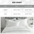 thumbnail image 6 of PANGUSHAN 100% Cotton Queen Quilt Set, Elegant Diamond Pattern Solid Color Queen Size Quilt Bedding Set Bedspreads, Reversible Quilted Lightweight Comforter, White Bed Spread for Queen Bed, 3pcs, 6 of 9