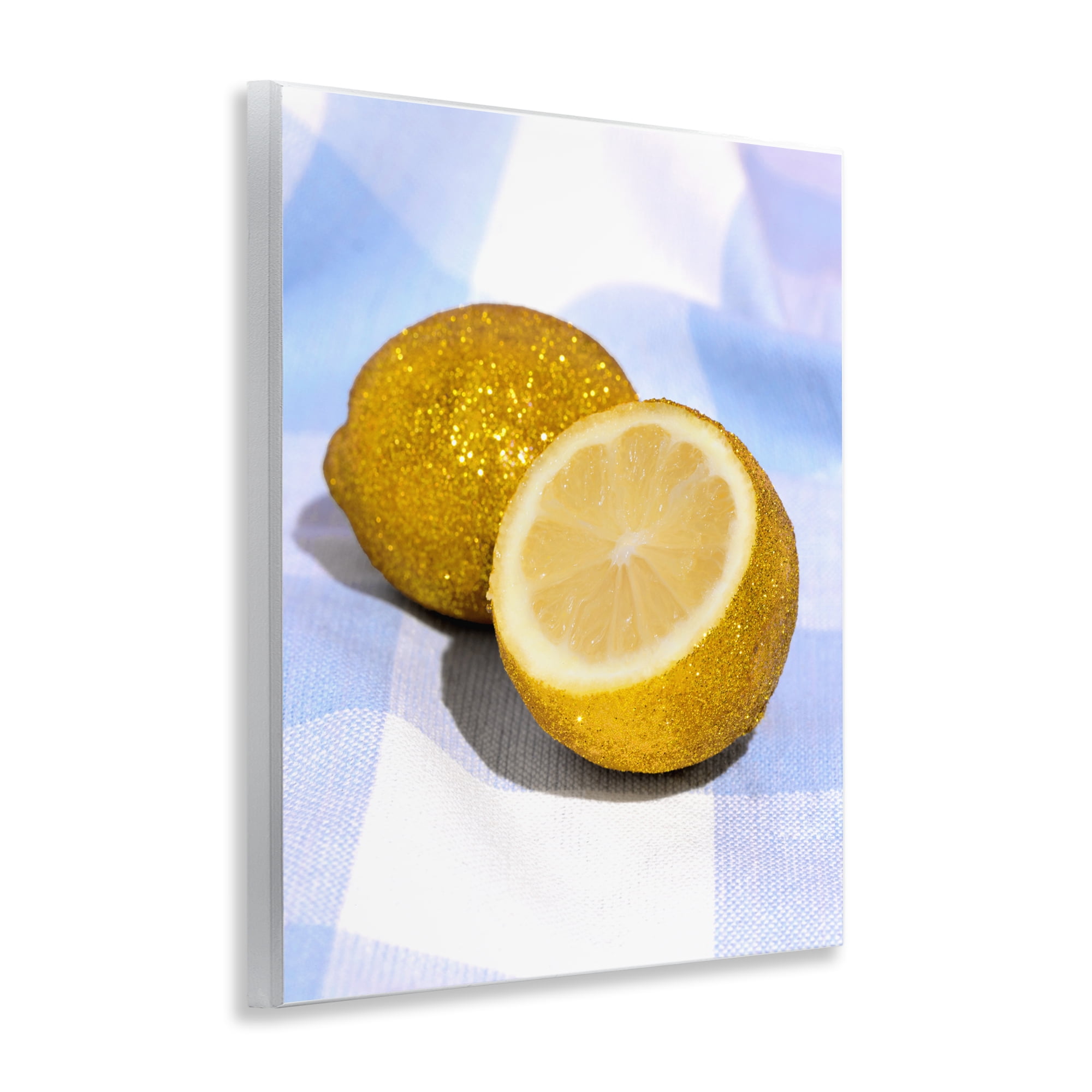 Stupell Industries Glimmer Lemon on Blue Wall Plaque Art, design by LISH Creative