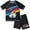 Black, variant on Star Wars Millennium Falcon TIE Fighter X-Wing Little Boys Rash Guard and Swim Trunks Outfit Set Little Kid to Big Kid