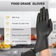 thumbnail image 5 of SWIFTLITE Guantes de vinilo negros Guantes de grado alimenticio Guantes desechables sin látex y sin polvo para limpiar cocinar preparación de alimentos (100 grandes), 5 of 5