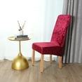 thumbnail image 5 of Skksst Velvet Dining Chair Slipcover Home Banquet Party Seat Protector Extra Large Removable Cover, Red, 5 of 7