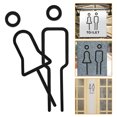 thumbnail image 4 of GOOHOCHY 1 Juego de letrero acrílico de género para baño, letrero de baño para hombres y mujeres, letrero guía para baño, 4 of 7