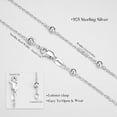 thumbnail image 3 of Turandoss Solid 925 Sterling Silver Chain Necklace for Women 1.6mm Satellite Bead Chain Necklace Shiny Sturdy Hypoallergenic Chain 16-24 inches Dainty Silver Jewelry for Women Her, 3 of 9