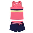 thumbnail image 3 of Yartina Girls Two Piece Swimsuit Summer Beach Bathing Suit Tankinis Top with Shorts Set Watermelon Red 6, 3 of 6
