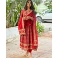 thumbnail image 1 of Aizza Trends Women's Handblock and hand Embrodiery Work Kurti Pant With Dupatta Set, 1 of 4
