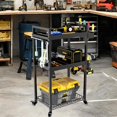 thumbnail image 1 of Power Tool Organizer Cart 3 capas de almacenamiento de 3 capas Rack, versátil, taller de caja de herramientas de garaje para el trabajo de trabajo al, 1 of 8