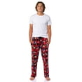 thumbnail image 2 of Super Mario Men's Buffalo Plaid Mario Power Up Adult Lounge Sleep Pajama Pants with Drawstring Elastic Waistband, 2 of 5
