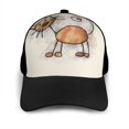 thumbnail image 3 of Naloa Brown Cat Cartoon Adult adjustable Print Baseball Hat, Patchwork curved brim baseball capfor Men and Women, One Size, 3 of 5