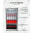 thumbnail image 4 of Northair Beverage Refrigerator Cooler 100 Can Mini Fridge Glass Door with 7 temp settings Glass Door Small Drink Dispenser Machine 32F- 61F, 4 of 7